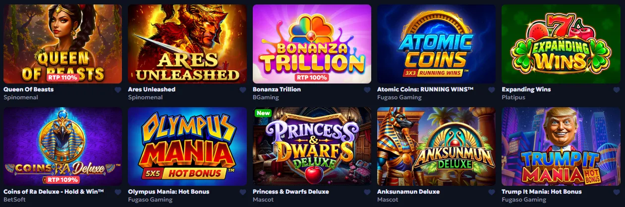 casperbets casino bonus games
